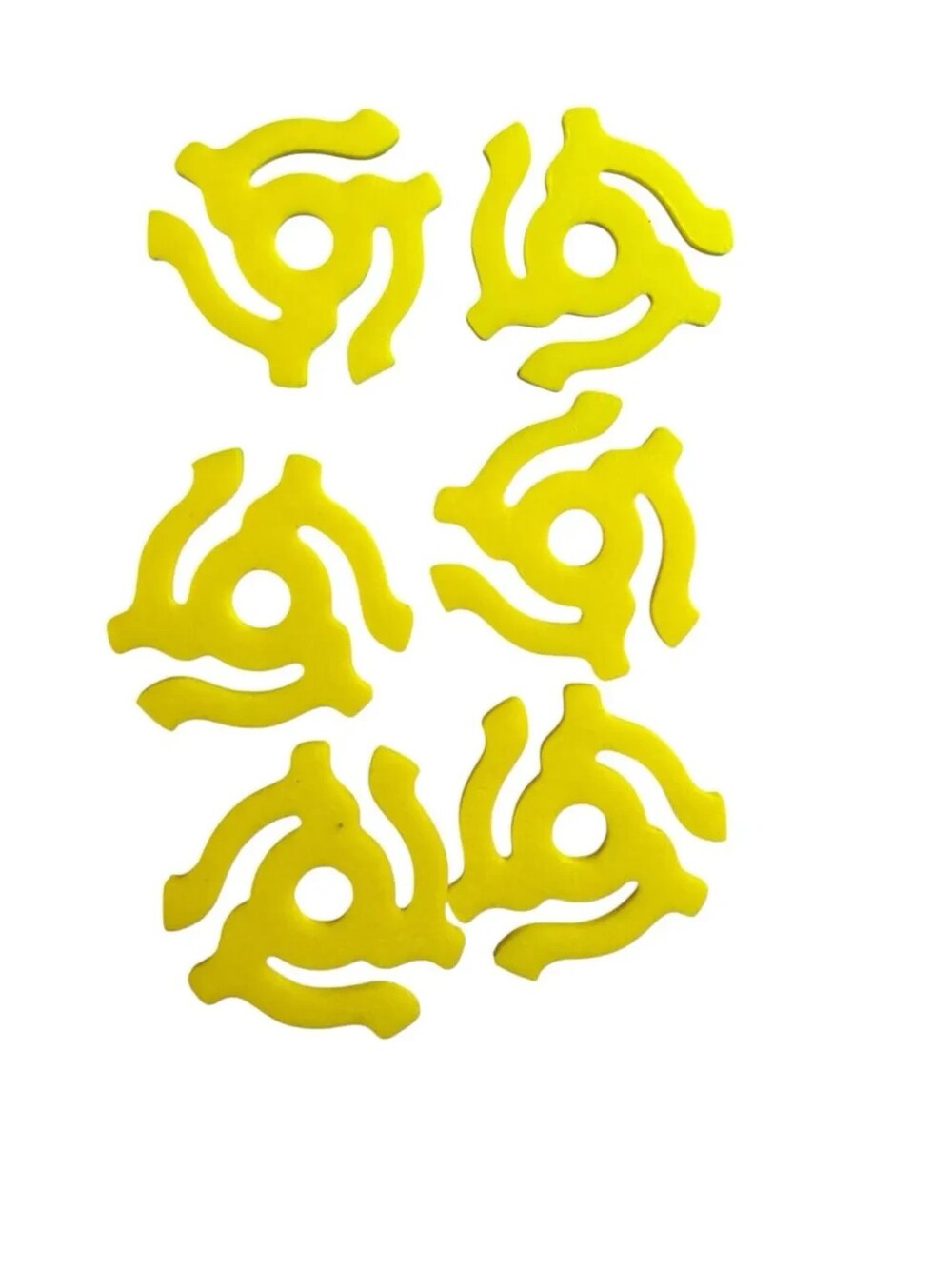 Adapter Inserts for 7" 45 RPM Records Yellow Plastic - Picture 2 of 4